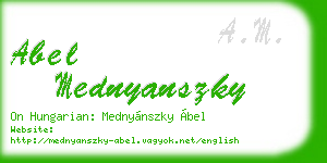 abel mednyanszky business card